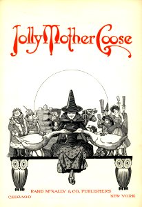Jolly Mother Goose, 1916. Free illustration for personal and commercial use.