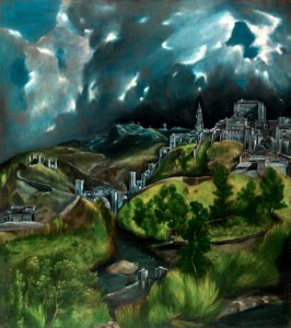 EL GRECO VIEW OF TOLEDO. Free illustration for personal and commercial use.
