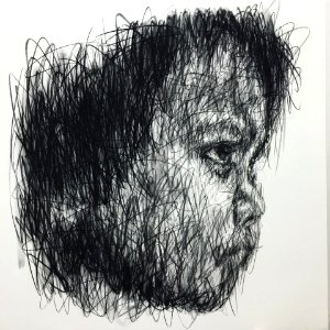 Charcoal on canvas #homnguyen