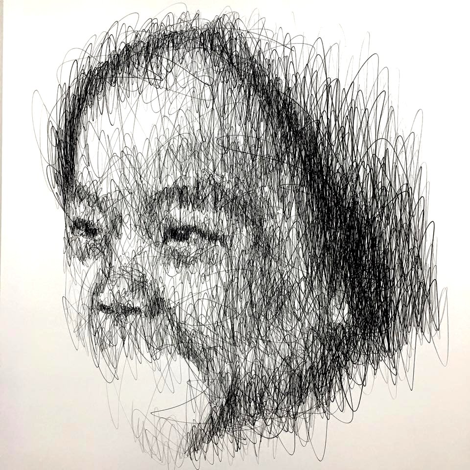 Charcoal on canvas