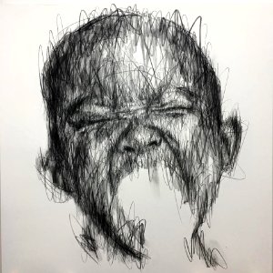 Charcoal on canvas #homnguyen