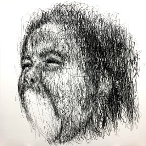 Charcoal on canvas