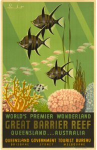 World's Premier Wonderland, Great Barrier Reef, Queensland...Australia.. Free illustration for personal and commercial use.