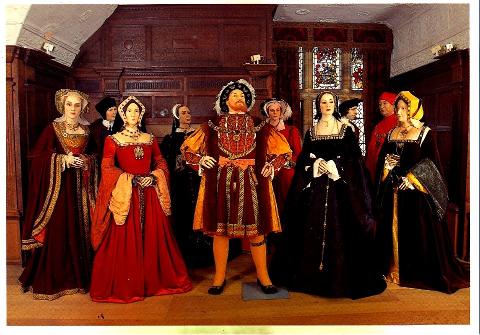 Six Wives of Henry VIII, Postcard, Hever Castle, Kent, England