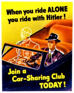 When you ride ALONE you ride with Hitler!. Free illustration for personal and commercial use.