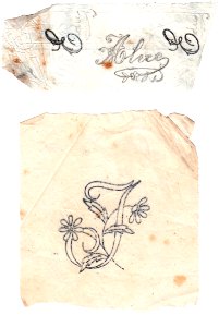 Alice's tracings (c.1901). Free illustration for personal and commercial use.
