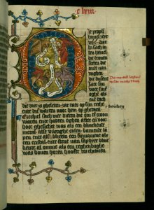 Illuminated Manuscript, Duke Albrecht's Table of Christian Faith (Winter Part), The Symbols of the Four Evangelists, Walters Art Museum Ms. W.171, fol. 156r. Free illustration for personal and commercial use.