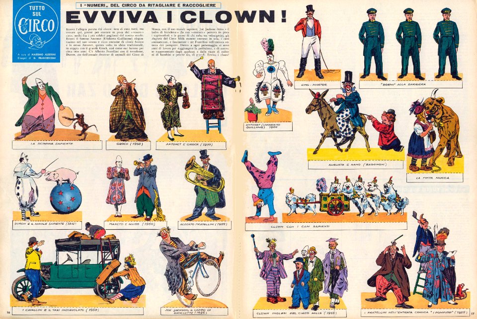 paper toys - il circo - corriere dei piccoli