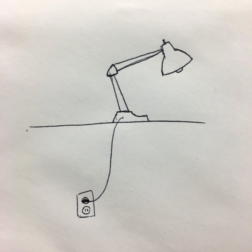 Desk lamp.