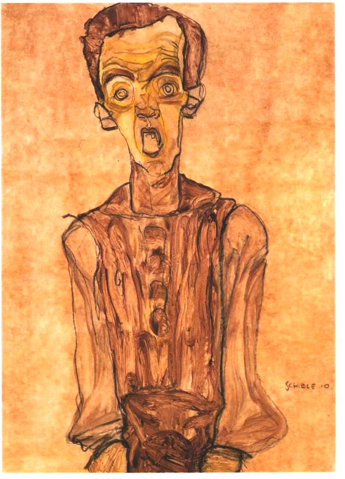 Egon Schiele "Selbstbildnis" / "Self-portrait"