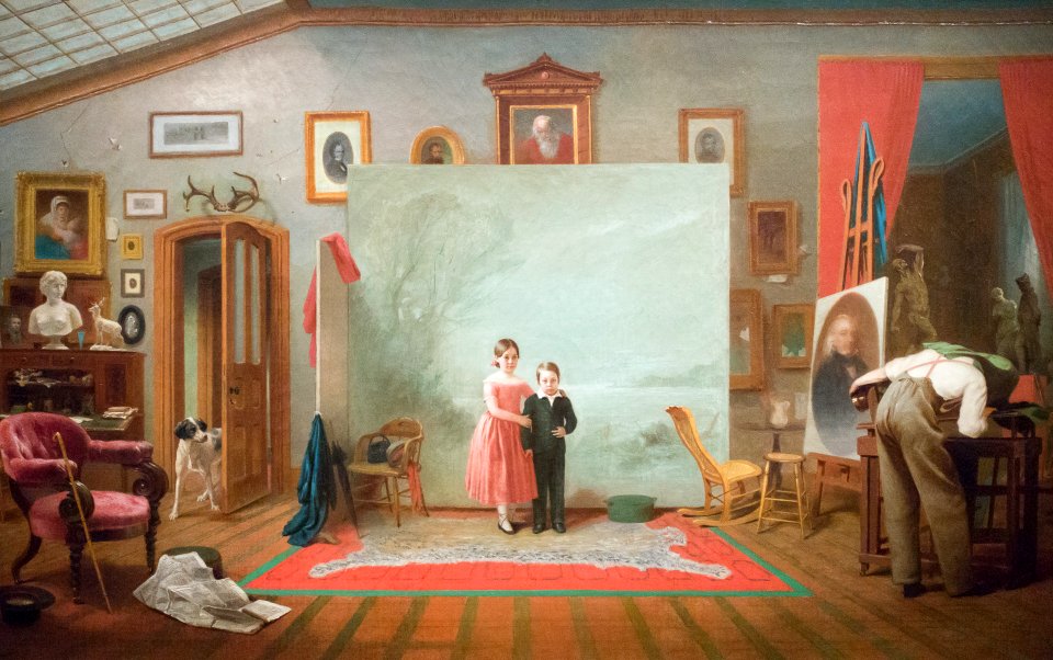 Interior with Portraits