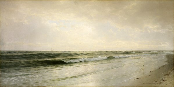 William Trost Richards (1833–1905), Quiet Seascape, 1883. Free illustration for personal and commercial use.