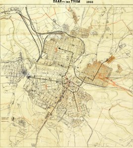 Map of Tula of 1933