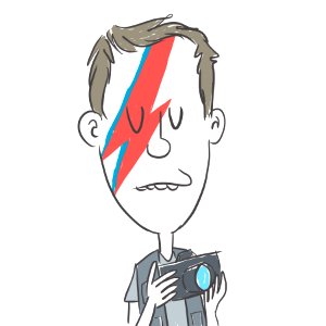 Valeu, Bowie. Free illustration for personal and commercial use.