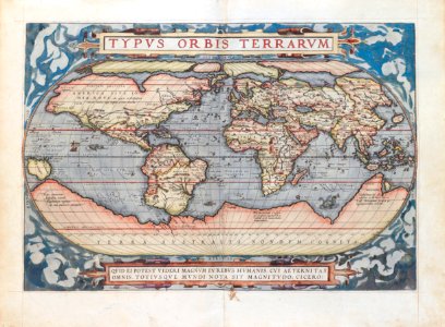 Theatrum orbis terrarum, World Map. Free illustration for personal and commercial use.