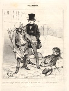 "Ne laissez donc pas vôtre ami dans cet état-là!..," plate 4 from the series Vulgarités, published in Le Charivari MET DP832858