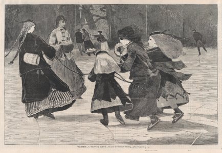 "Winter" – A Skating Scene – Drawn by Winslow Homer (Harper's Weekly, Vol. XII) MET DP875292