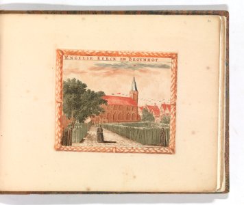 'Engelse Kerck en Begynhof', in- Tooneel Der Voornaamste Nederlands Huizen, En Lust Hoven, Naar T Leven Afgebeeld MET DP-1664-037