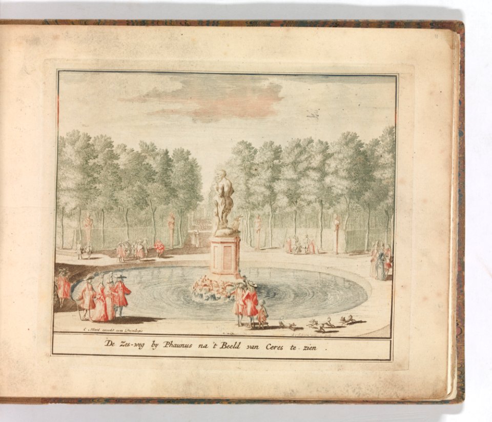 'De Zes-weg by Phaunus na 't Beeld van Ceres te zien', in- Tooneel Der Voornaamste Nederlands Huizen, En Lust Hoven, Naar T Leven Afgebeeld MET DP-1664-016