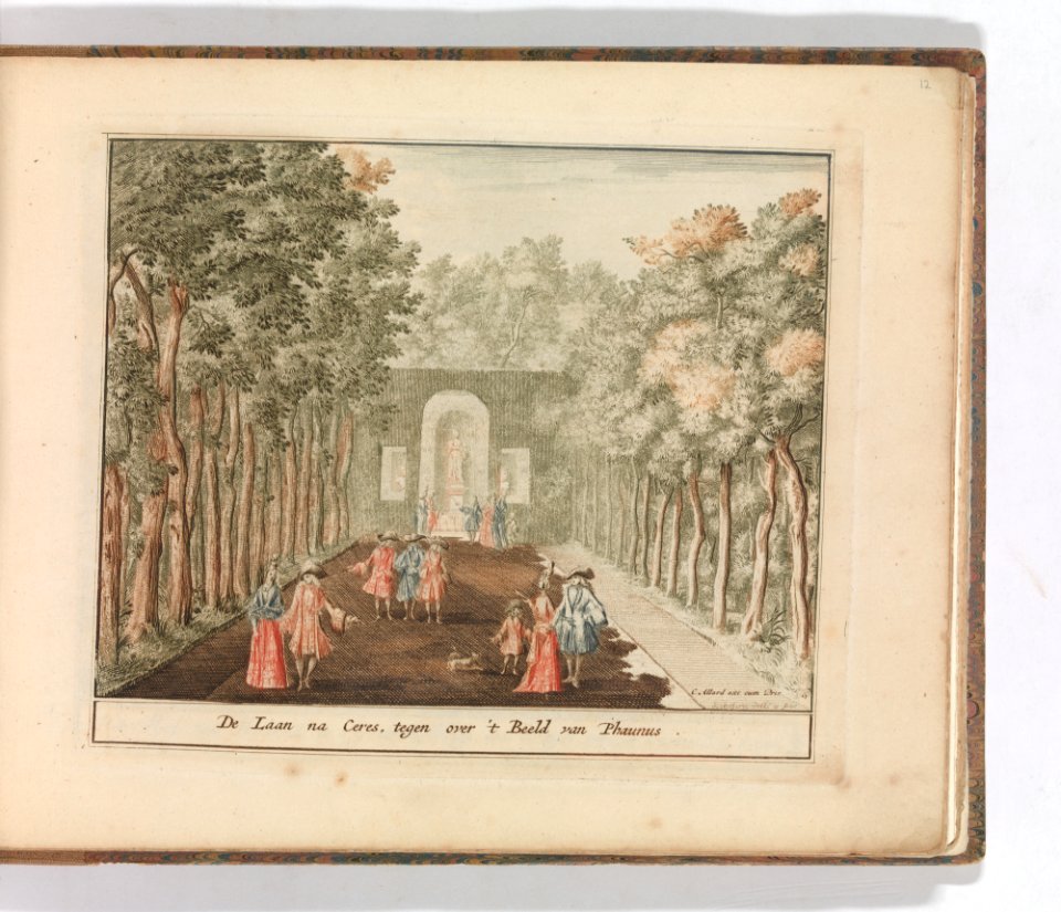 'De Laan na Ceres, tegen over 't Beeld van Phaunus'', in- Tooneel Der Voornaamste Nederlands Huizen, En Lust Hoven, Naar T Leven Afgebeeld MET DP-1664-017