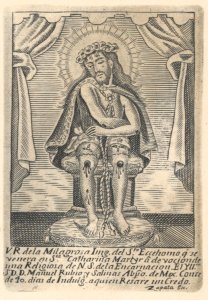 'Ecce Homo' Christ seated, crowned, his wounds showing MET DP874514