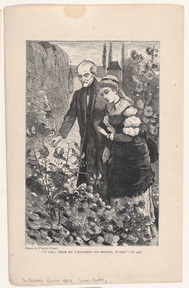 "I Call Them My Children" – To Myself, Susan – Drawn by Winslow Homer (The Galaxy, Vol. VIII) MET DP875234