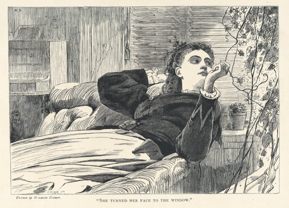"She Turned her Face to the Window" – Drawn by Winslow Homer (The Galaxy, An Illustrated Magazine of Entertaining Reading, Vol. V) MET DP875267