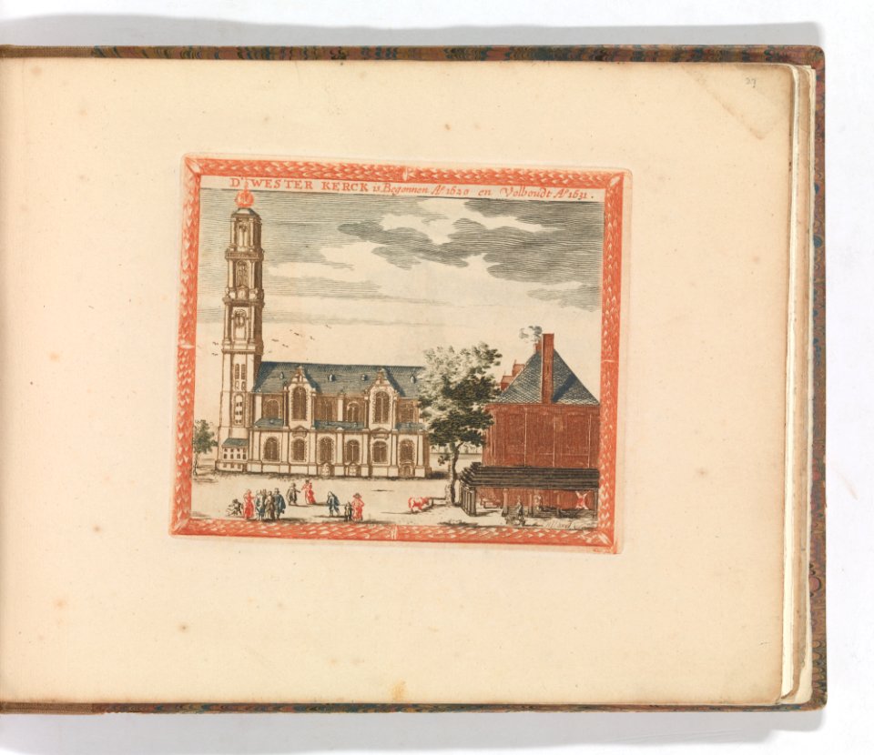 'D' Wester Kerck', in- Tooneel Der Voornaamste Nederlands Huizen, En Lust Hoven, Naar T Leven Afgebeeld MET DP-1664-032
