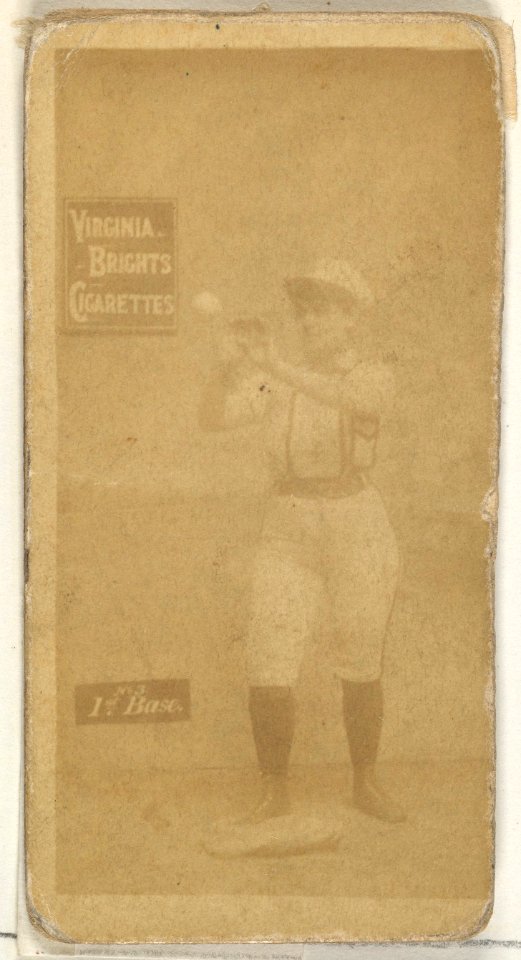 1st Base, from the Girl Baseball Players series (N48, Type 2) for Virginia Brights Cigarettes MET DP827372