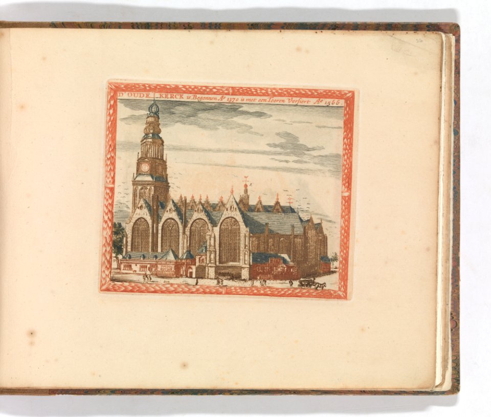 'D' Oude Kerck', in- Tooneel Der Voornaamste Nederlands Huizen, En Lust Hoven, Naar T Leven Afgebeeld MET DP-1664-031