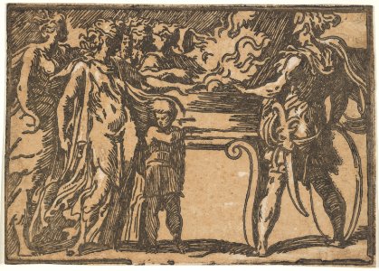 'The Sacrifice' or 'Mucius Scaevola', after Parmigianino MET DP832080