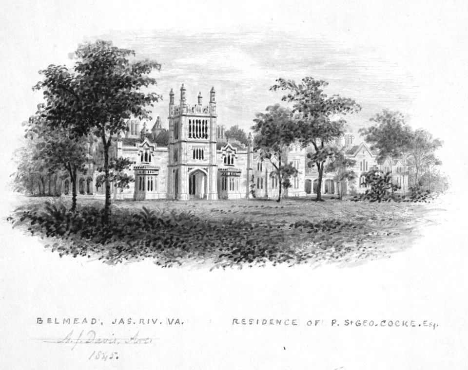 "Belmead", James River, Virginia, Residence of Philip St. George Cocke