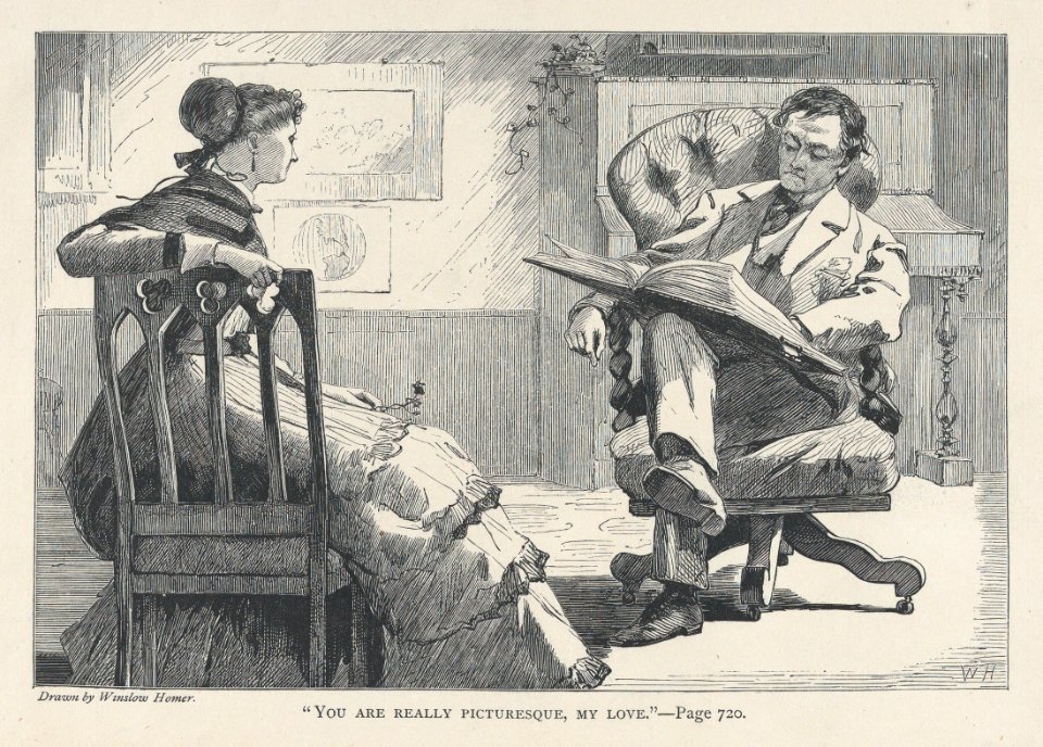 "You Are Really Picturesque, My Love" – Drawn by Winslow Homer (The Galaxy, Vol. V) MET DP875266