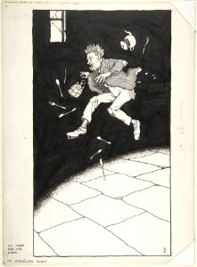 "He Made for the Door"- The Chocolate Ghost, Topsy-Turvy Tales MET DP804905