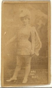 -Actress wearing plumed hat and cape-, from the Actors and Actresses series (N145-6) issued by Duke Sons & Co. to promote Duke Cigarettes MET DP840330