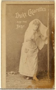 -Actress clothed in white-, from the Actors and Actresses series (N145-6) issued by Duke Sons & Co. to promote Duke Cigarettes MET DP840329