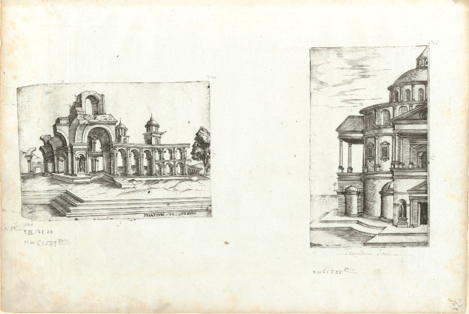 -Templum Saturni - State before name-, from a Series of Prints depicting (reconstructed) Buildings from Roman Antiquity MET DP874993