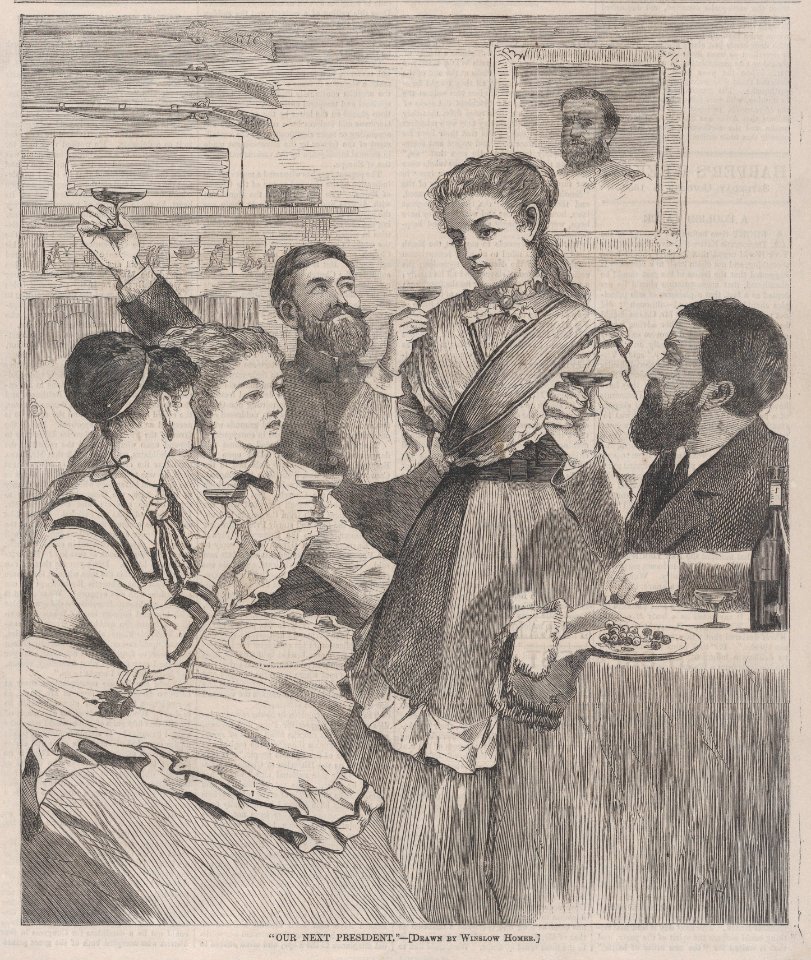 "Our Next President" – Drawn by Winslow Homer (Harper's Weekly, Vol. XII) MET DP875287