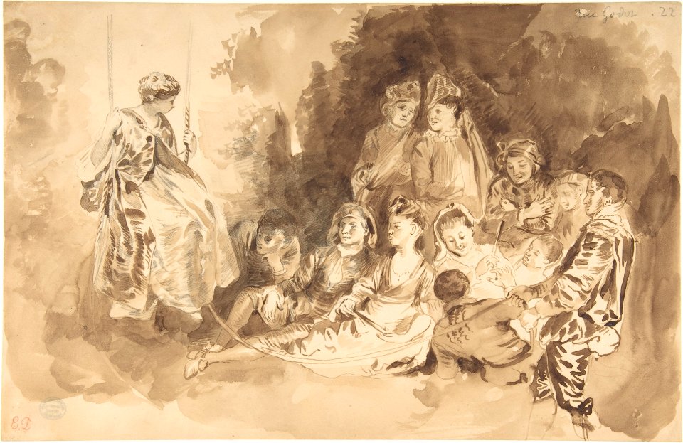 "The Swing," after Antoine Watteau (Les Agréements de l'été) MET DP805846