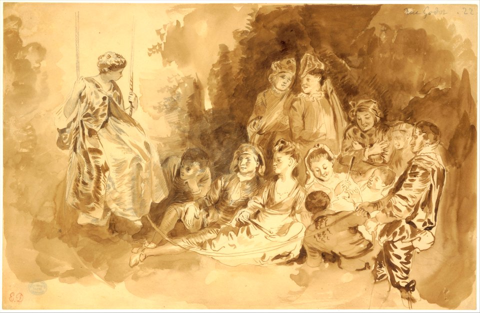 "The Swing," after Antoine Watteau (Les Agréements de l'été) MET DT10053