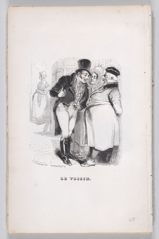 "The Neighbor" from The Complete Works of Béranger, Jean Ignace Isidore Gérard Grandville, 1836