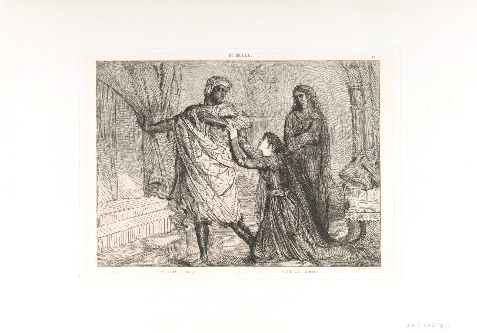"Away!"- plate 7 from Othello (Act 3, Scene 4) MET DP858702