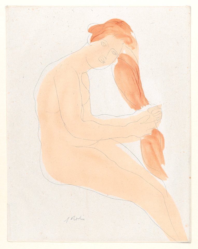 "Avec des gestes lents et charmants, Clara lissa l'or roux de ses cheveux..." MET DP865308
