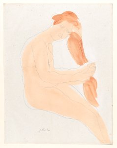 "Avec des gestes lents et charmants, Clara lissa l'or roux de ses cheveux..." MET DP865308