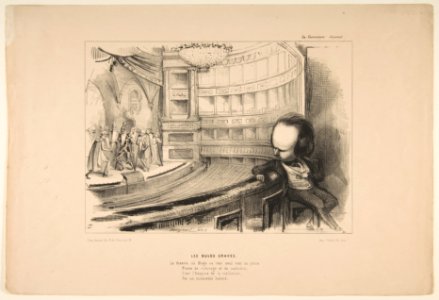 'Les Bulos Graves', Victor Hugo at his play 'Les Burgraves', from 'La Caricature' MET DP818603