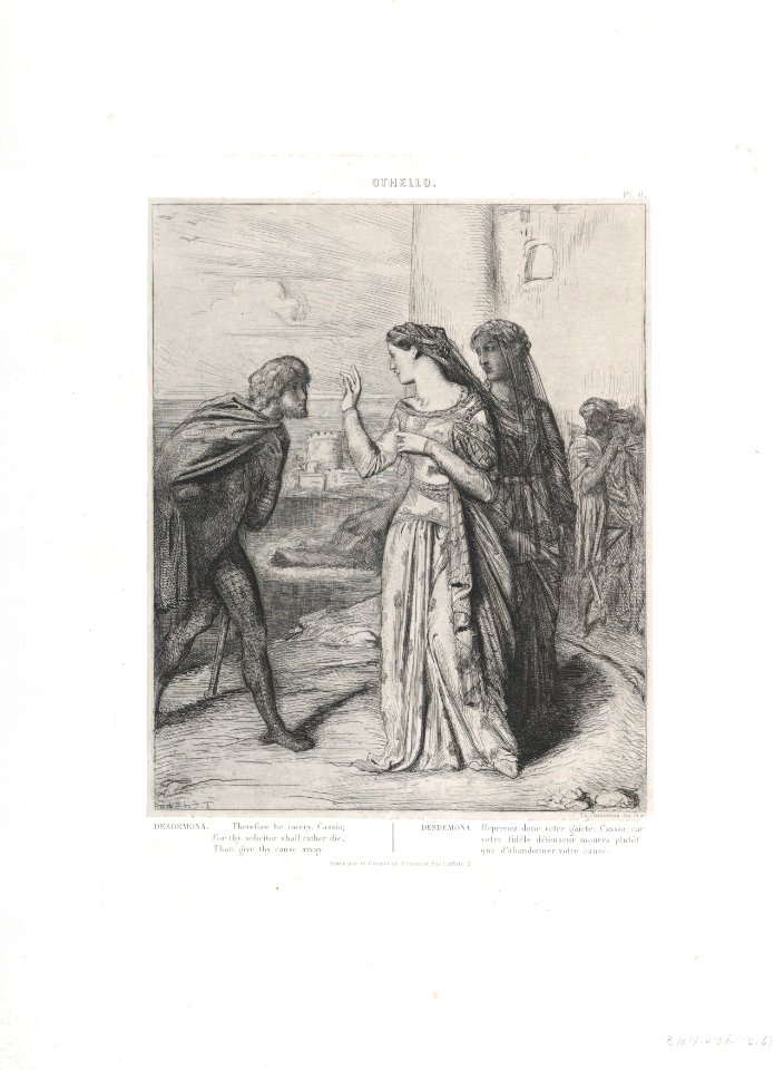 "Therefore, be merry Cassio"- plate 6 from Othello (Act 3, Scene 3) MET DP858693