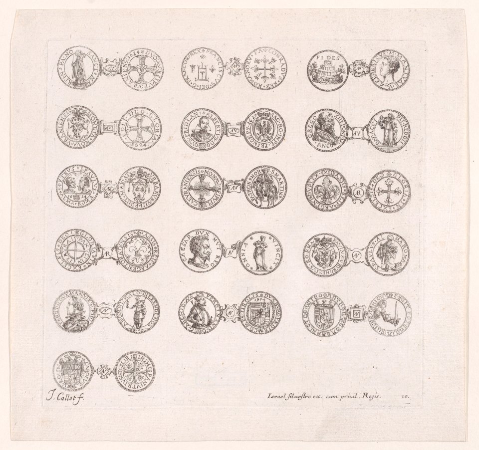 10th Plate, Featuring 16 Coins Met DP891323