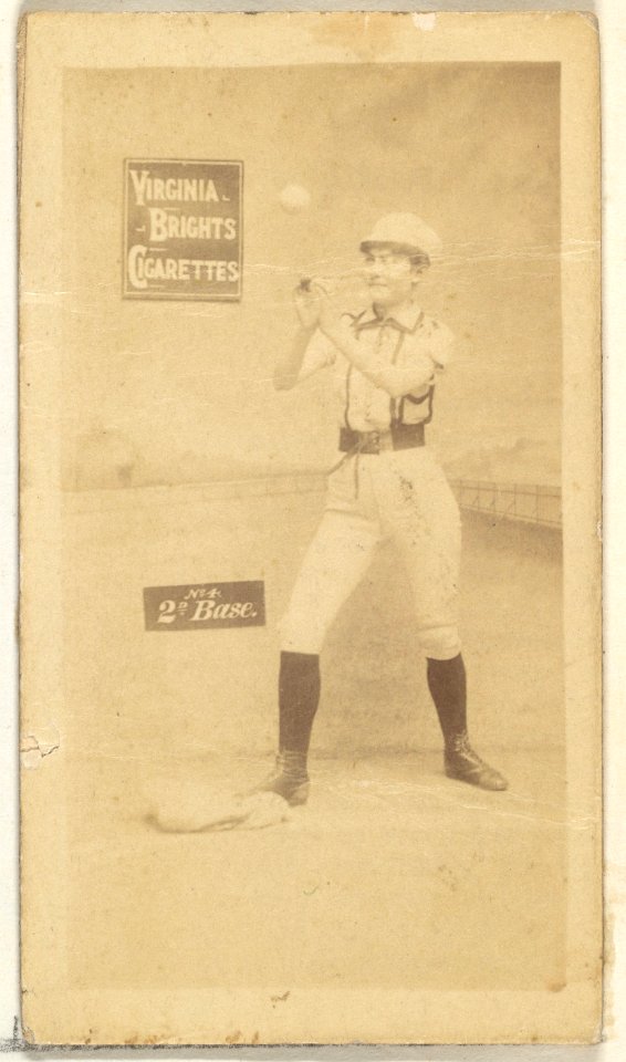 2nd Base, from the Girl Baseball Players series (N48, Type 2) for Virginia Brights Cigarettes MET DP827394