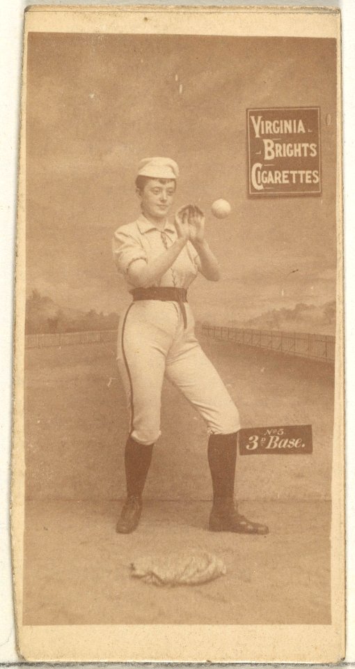 3rd Base, from the Girl Baseball Players series (N48, Type 2) for Virginia Brights Cigarettes MET DP827395