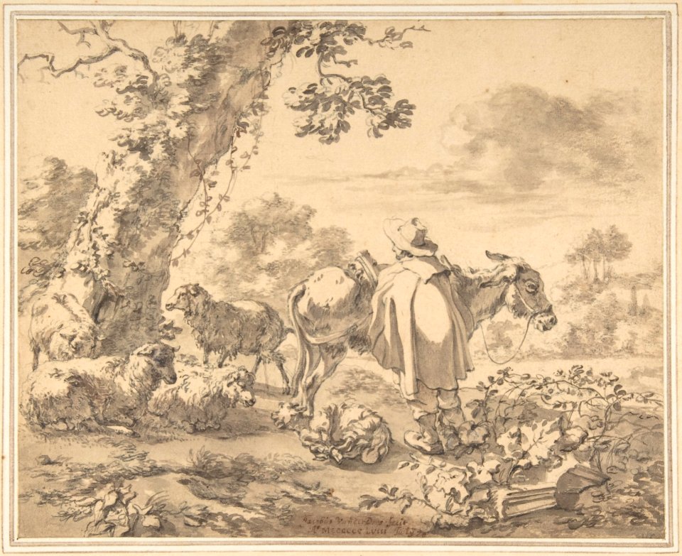 A Herdsman with a Donkey MET DP800193
